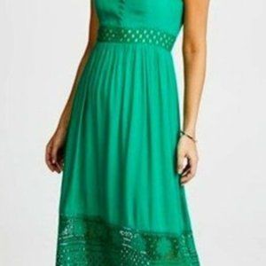 Maxi green dress